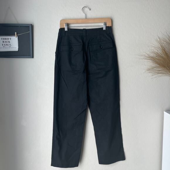 Jenni Kayne Pants Ranger Black Straight Leg High Rise Utility Pants Size 4 - Picture 9 of 9